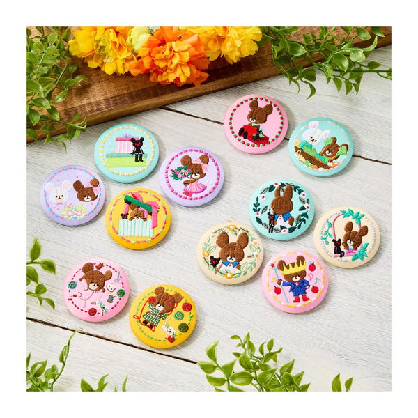 『くまのがっこう』【食玩】刺繍缶バッジビスケット【BOX】